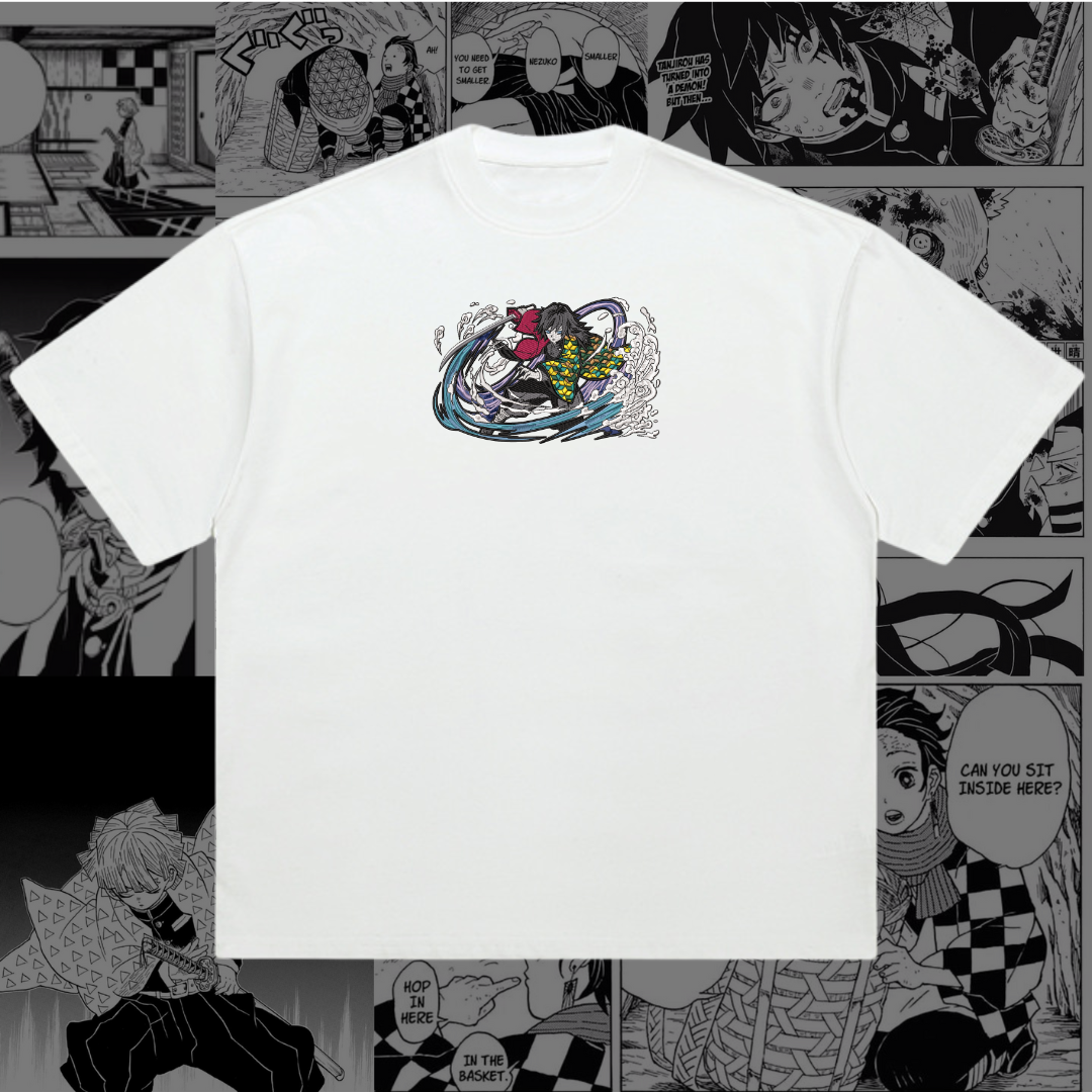 Water Hashira Anime T-Shirt | Samurai Graphic Tee | Japanese Manga Style