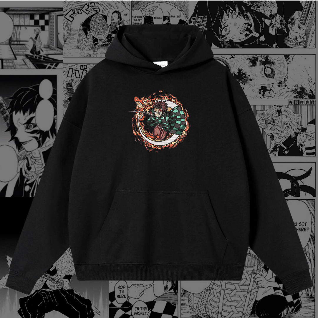 Tanjiro Embroidered Hoodie | Demon Slayer