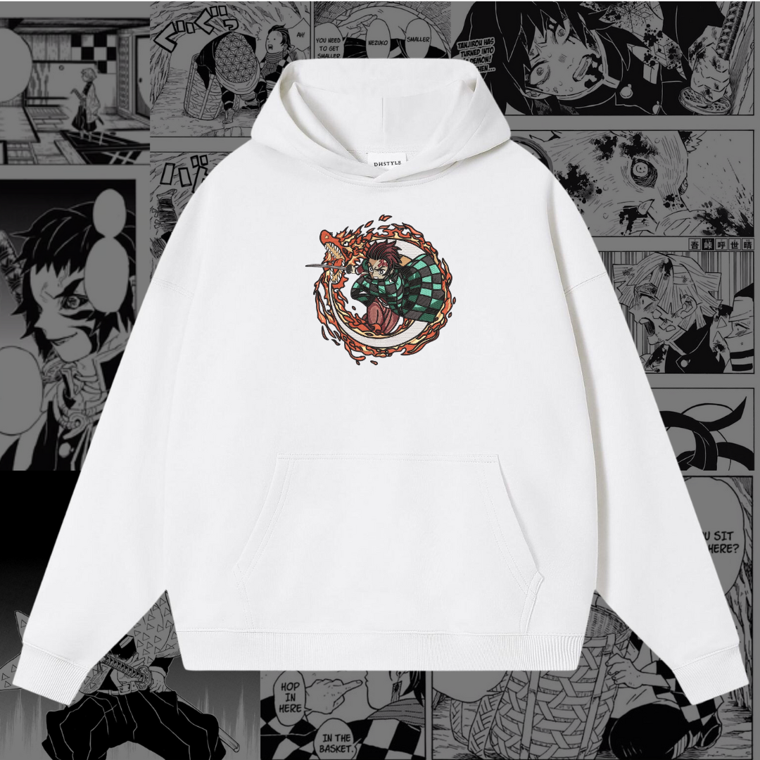 Tanjiro Embroidered Hoodie | Demon Slayer