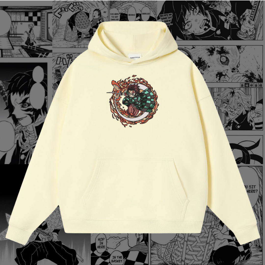 Tanjiro Embroidered Hoodie | Demon Slayer