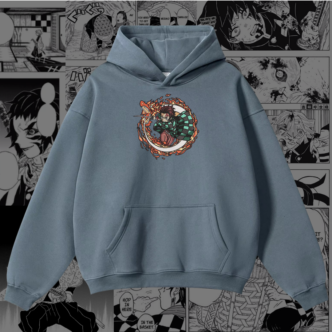 Tanjiro Embroidered Hoodie | Demon Slayer