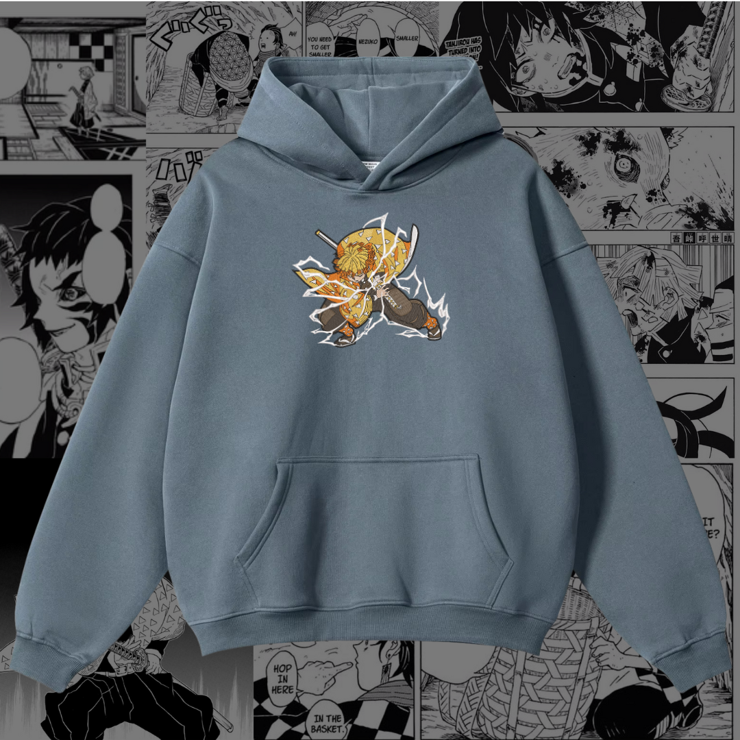 Zenitsu Embroidered Hoodie | Demon Slayer Inspired