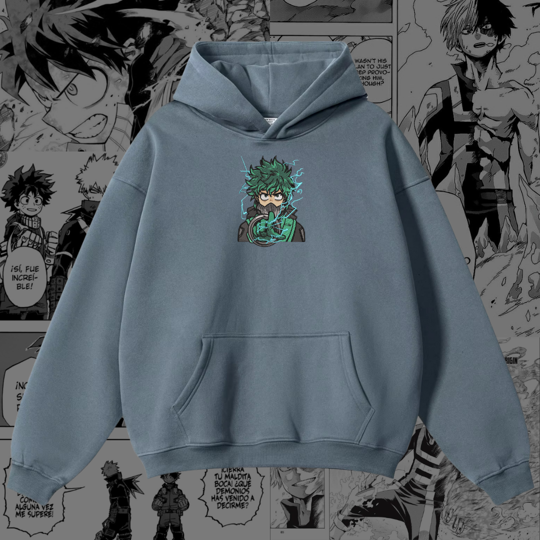 Midoriya Embroidered Hoodie | My Hero Academia Inspired