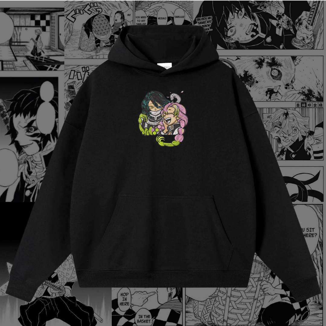 Embroidered Love Hoodie | Cozy Cotton-Poly Blend | Anime Inspired Hoodie