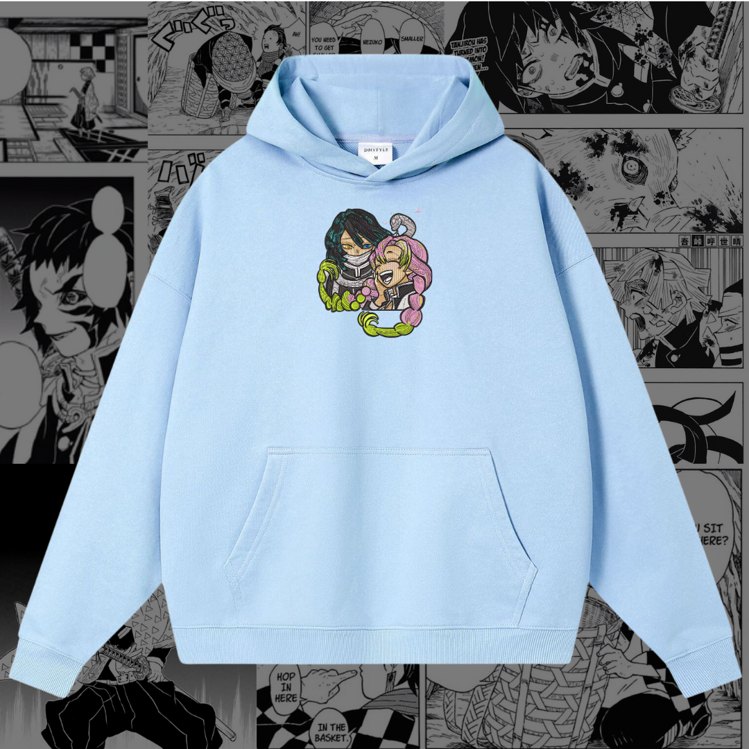 Embroidered Love Hoodie | Cozy Cotton-Poly Blend | Anime Inspired Hoodie