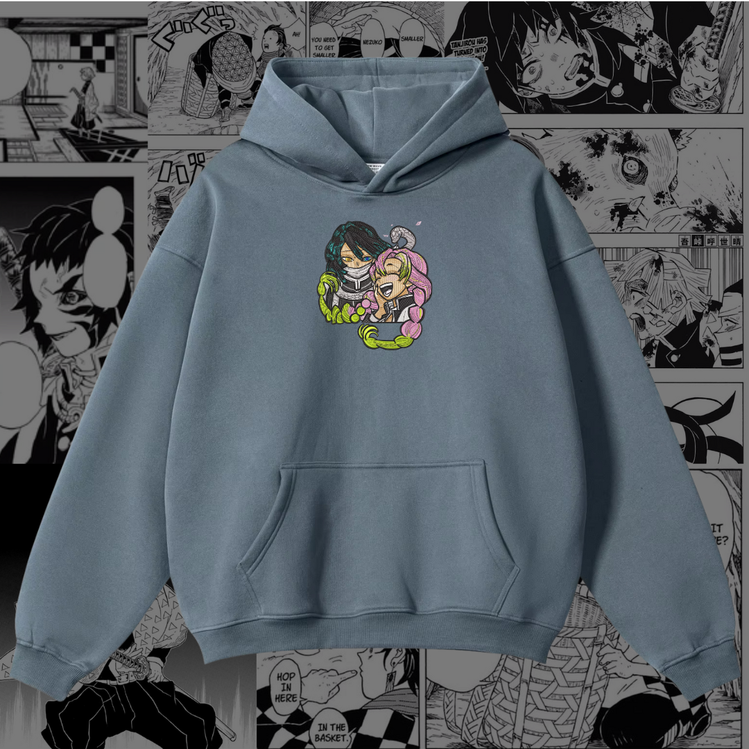 Embroidered Love Hoodie | Cozy Cotton-Poly Blend | Anime Inspired Hoodie
