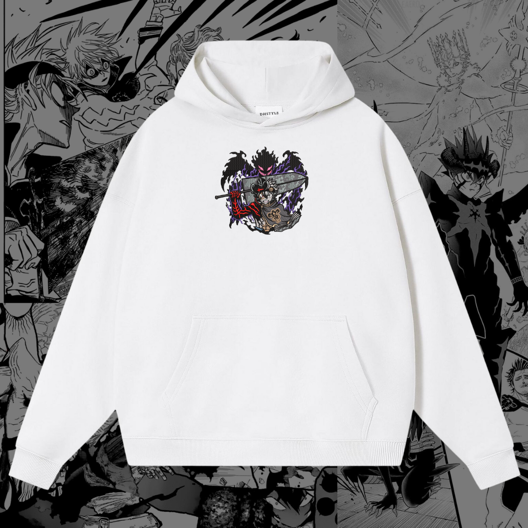 Cursed Blade Embroidered Hoodie | Anime Inspired Cotton Hoodie