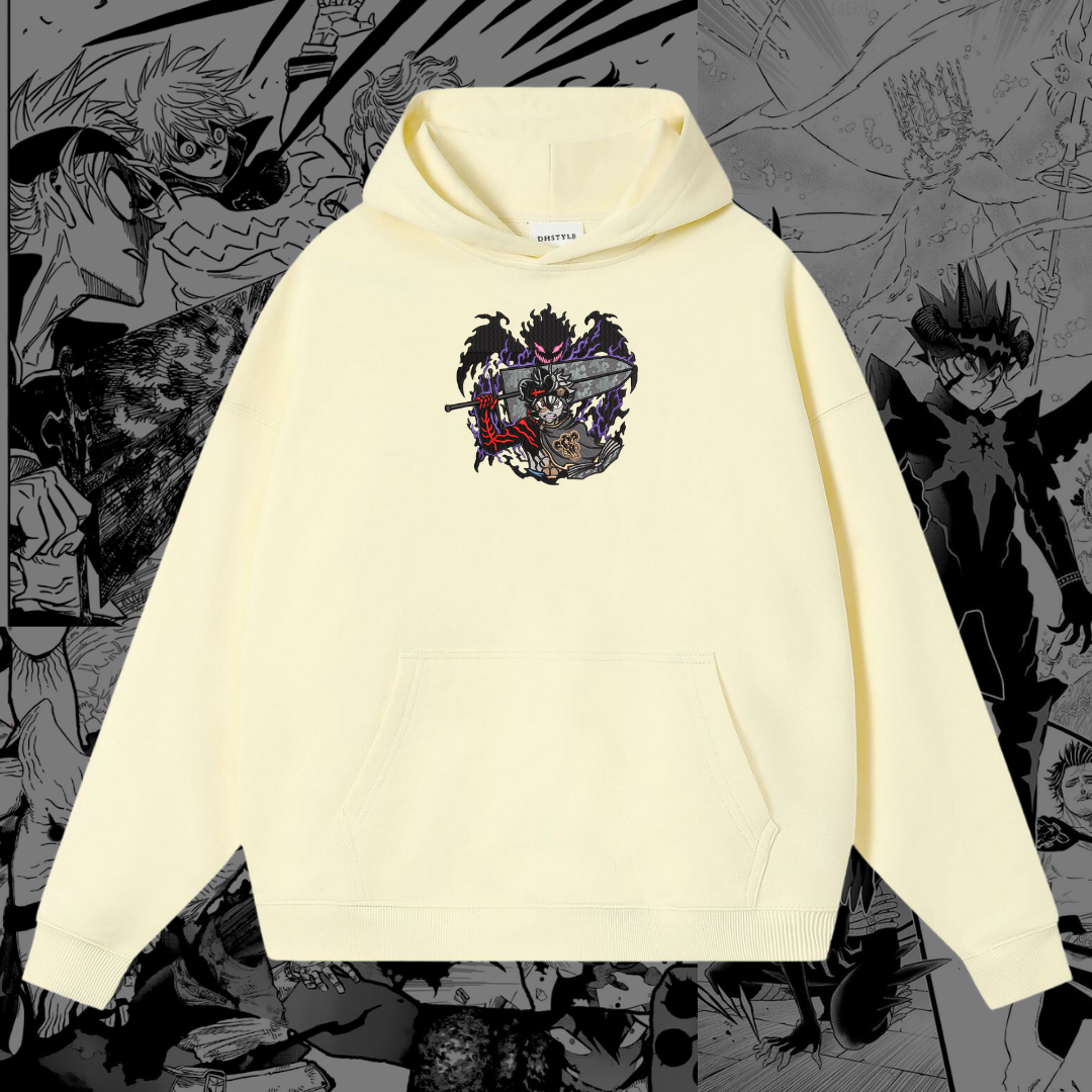 Cursed Blade Embroidered Hoodie | Anime Inspired Cotton Hoodie