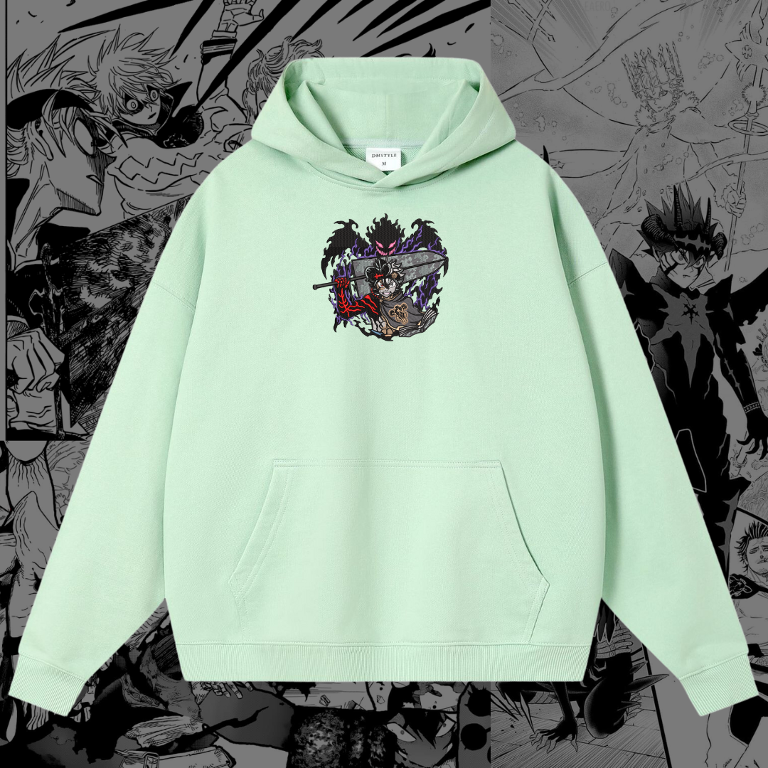 Cursed Blade Embroidered Hoodie | Anime Inspired Cotton Hoodie