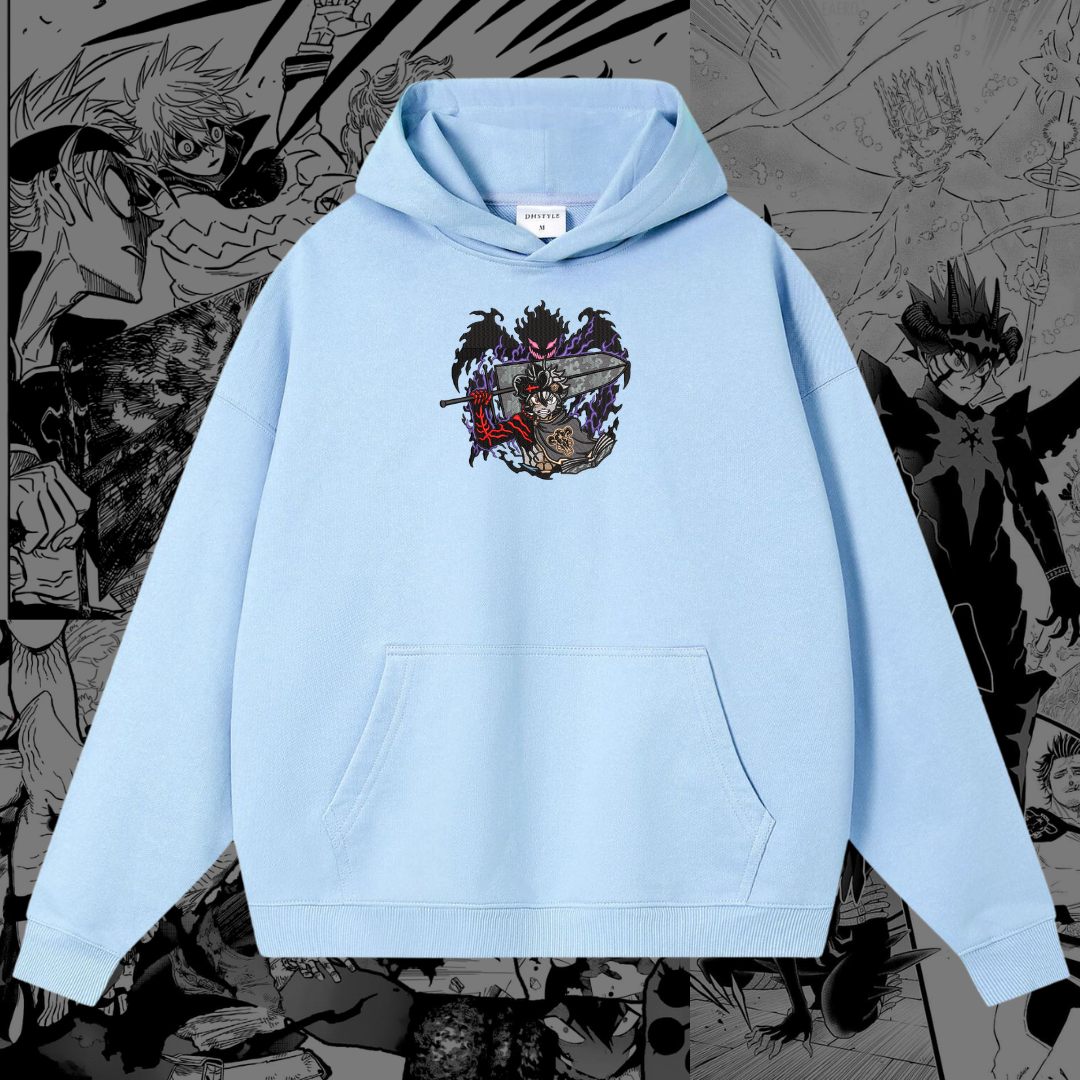 Cursed Blade Embroidered Hoodie | Anime Inspired Cotton Hoodie