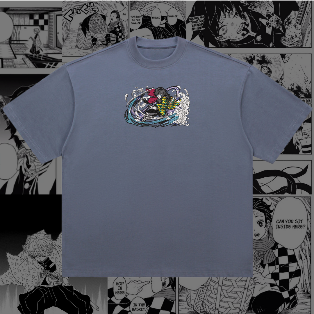 Water Hashira Anime T-Shirt | Samurai Graphic Tee | Japanese Manga Style