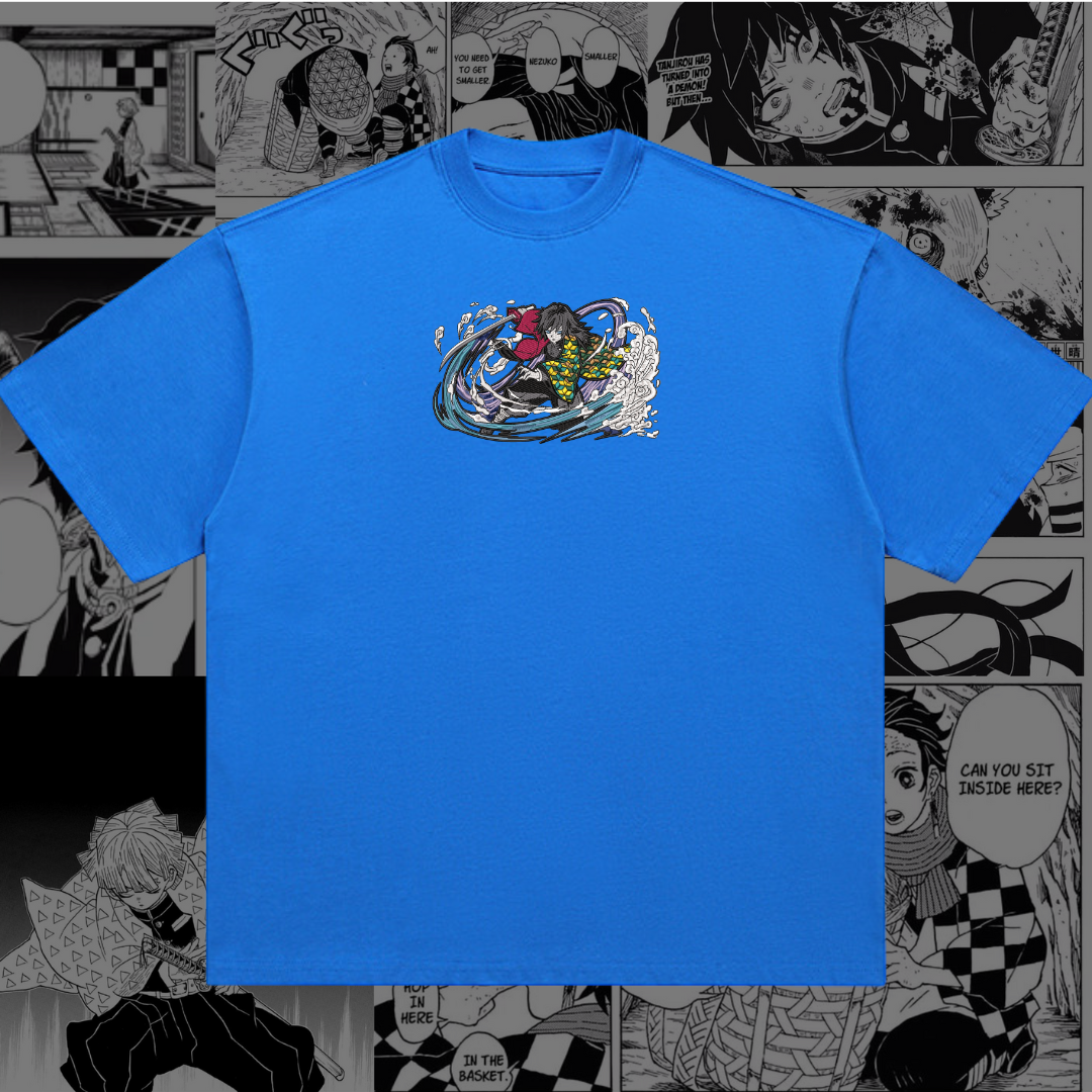Water Hashira Anime T-Shirt | Samurai Graphic Tee | Japanese Manga Style