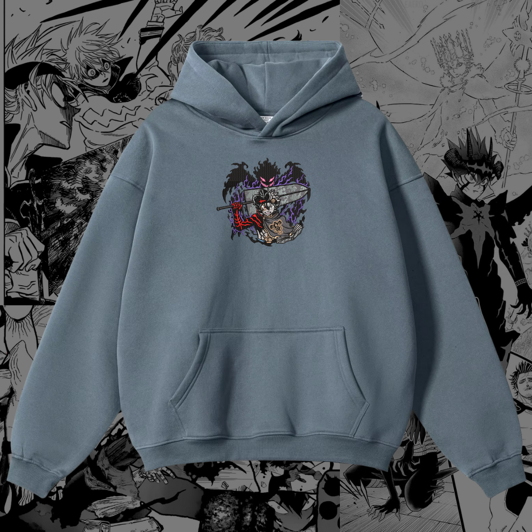 Cursed Blade Embroidered Hoodie | Anime Inspired Cotton Hoodie