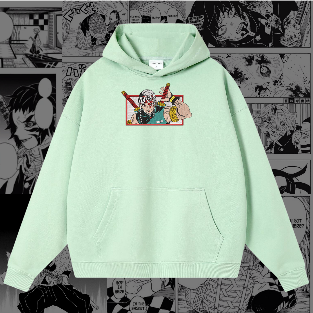 Tengen Uzui Embroidered Hoodie | Demon Slayer Inspired