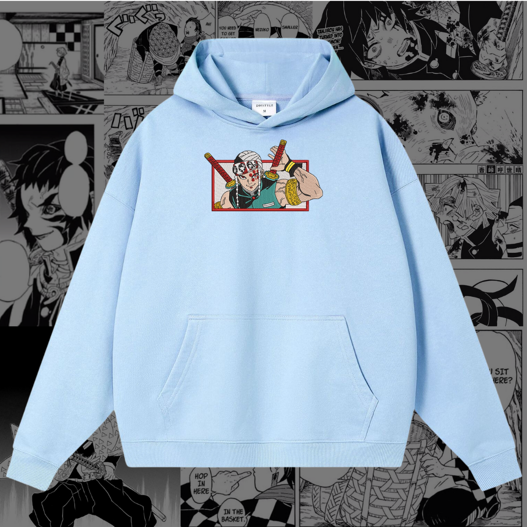 Tengen Uzui Embroidered Hoodie | Demon Slayer Inspired