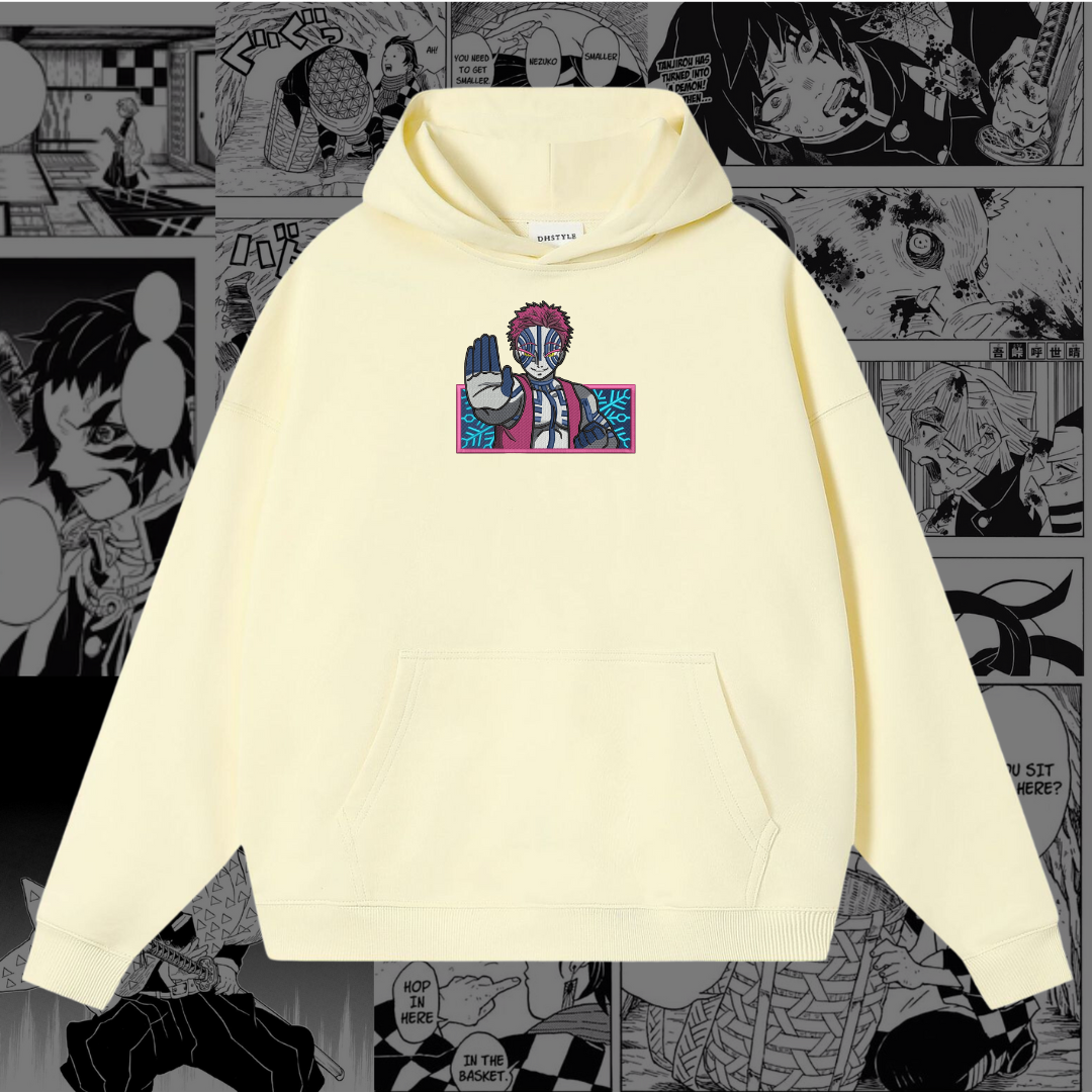 Akaza Embroidered Hoodie | Demon Slayer Inspired
