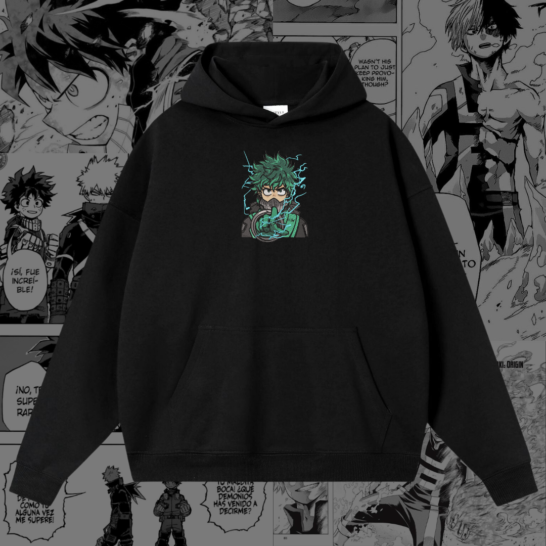 Midoriya Embroidered Hoodie | My Hero Academia Inspired