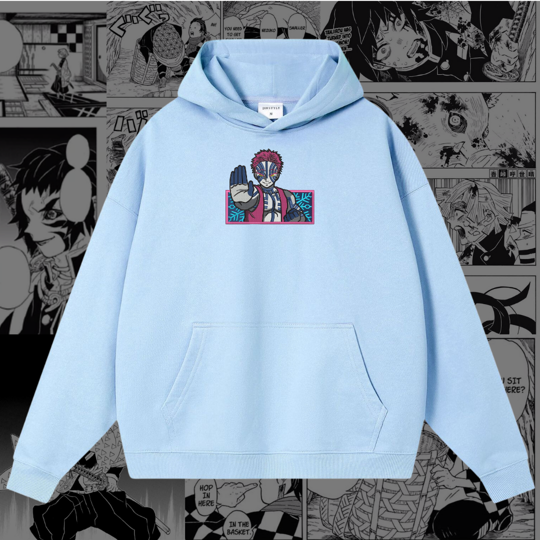 Akaza Embroidered Hoodie | Demon Slayer Inspired