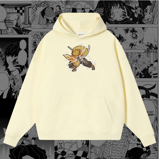 Zenitsu Embroidered Hoodie | Demon Slayer Inspired