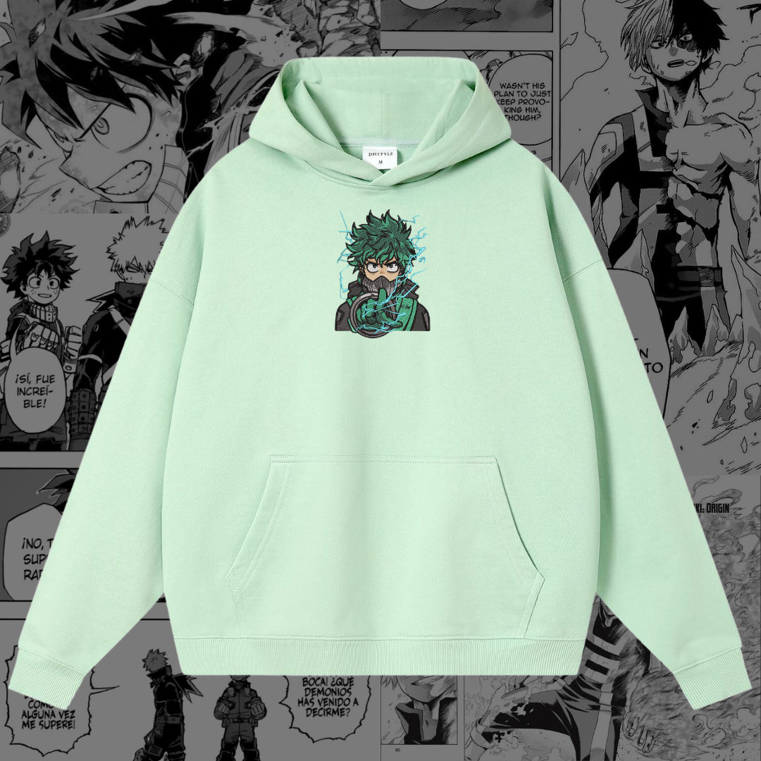 Midoriya Embroidered Hoodie | My Hero Academia Inspired