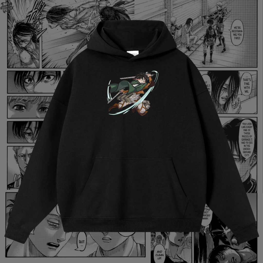 Levi Ackerman Embroidered Hoodie | Attack on Titan