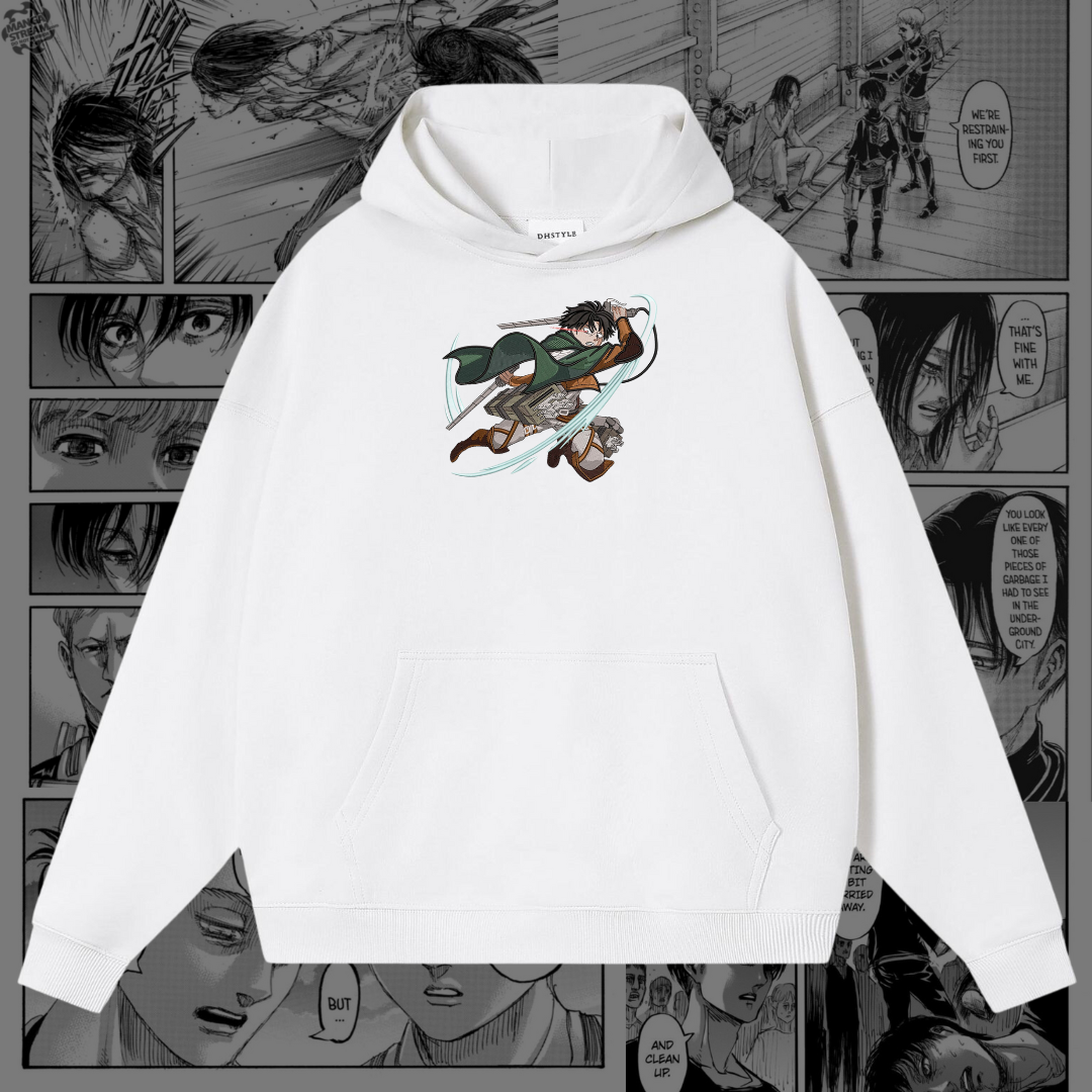 Levi Ackerman Embroidered Hoodie | Attack on Titan