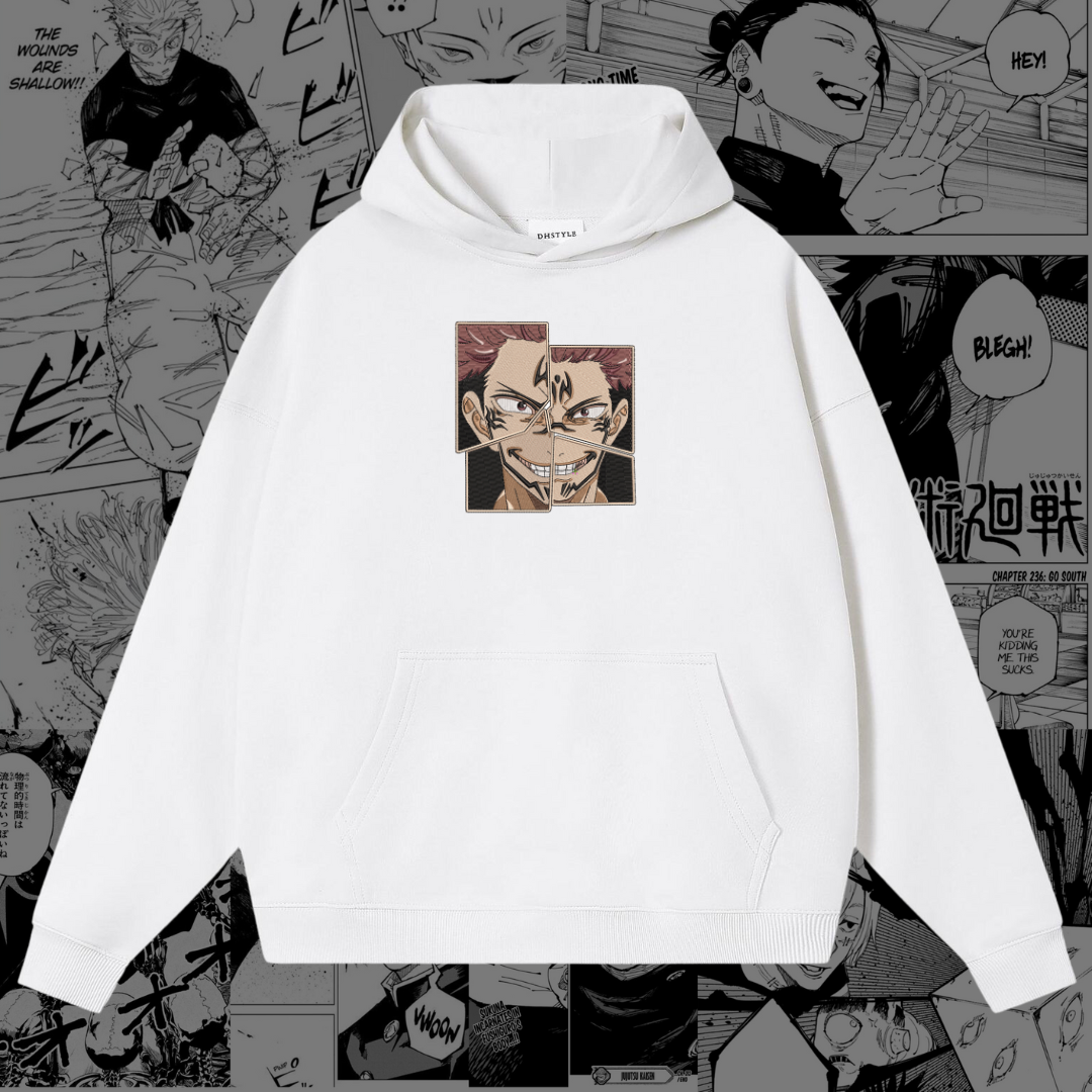 Sukuna Embroidered Hoodie | Jujutsu Kaisen