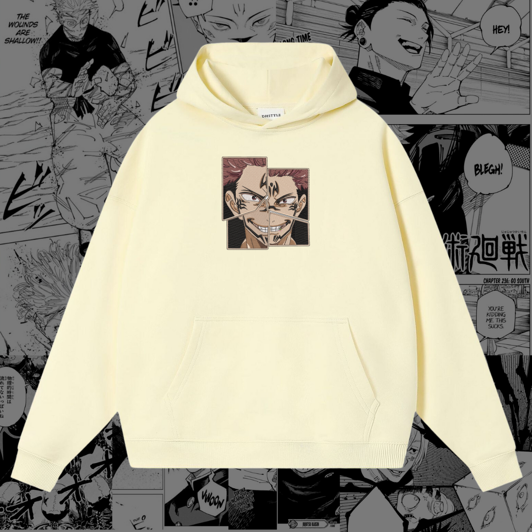 Sukuna Embroidered Hoodie | Jujutsu Kaisen