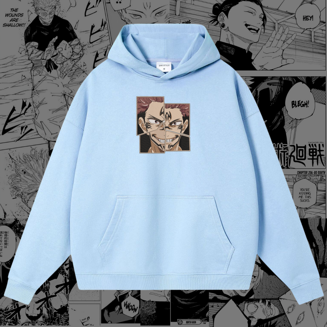 Sukuna Embroidered Hoodie | Jujutsu Kaisen
