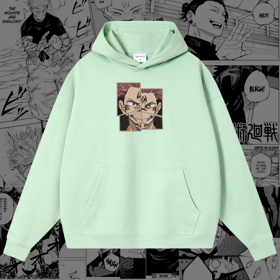 Sukuna Embroidered Hoodie | Jujutsu Kaisen
