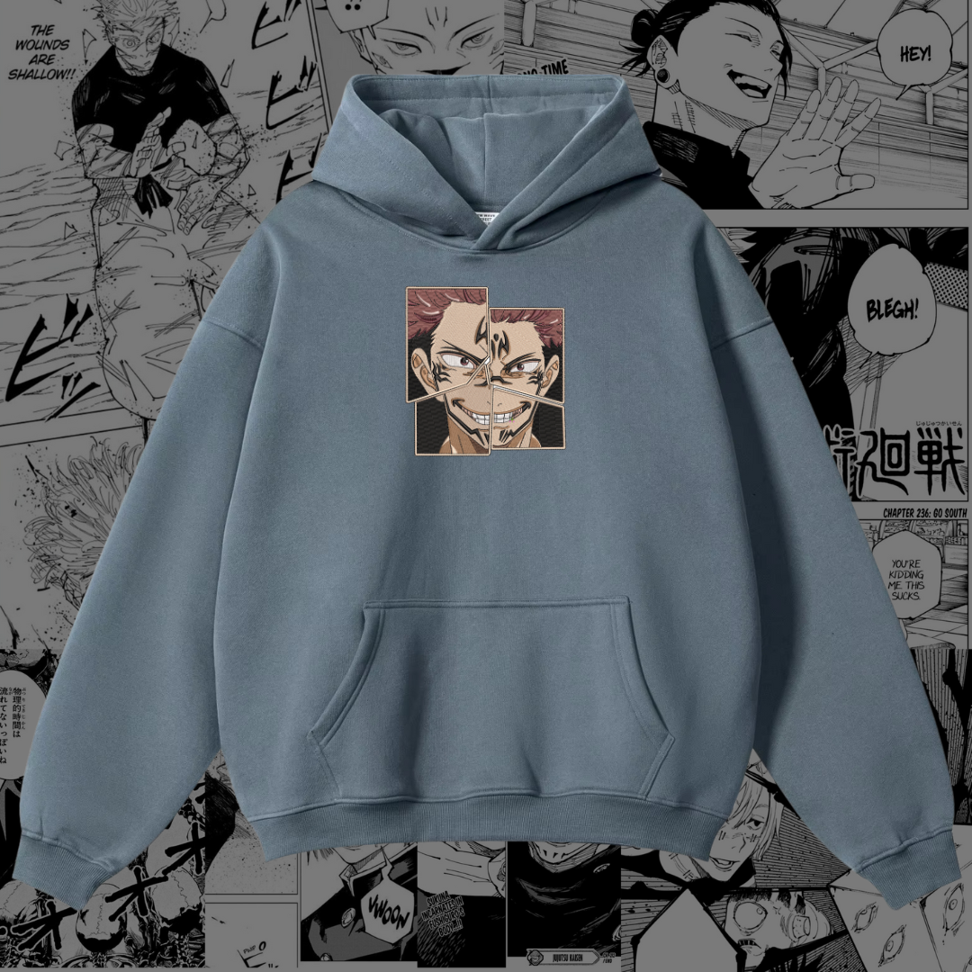 Sukuna Embroidered Hoodie | Jujutsu Kaisen