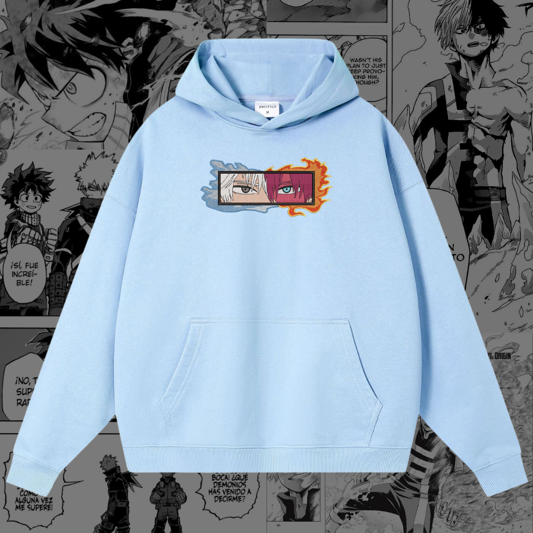 Shoto Todoroki Embroidered Hoodie | My Hero Academia Inspired