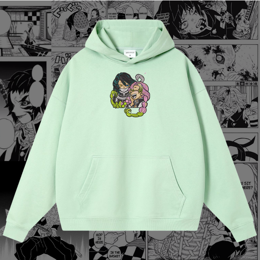 Embroidered Love Hoodie | Cozy Cotton-Poly Blend | Anime Inspired Hoodie