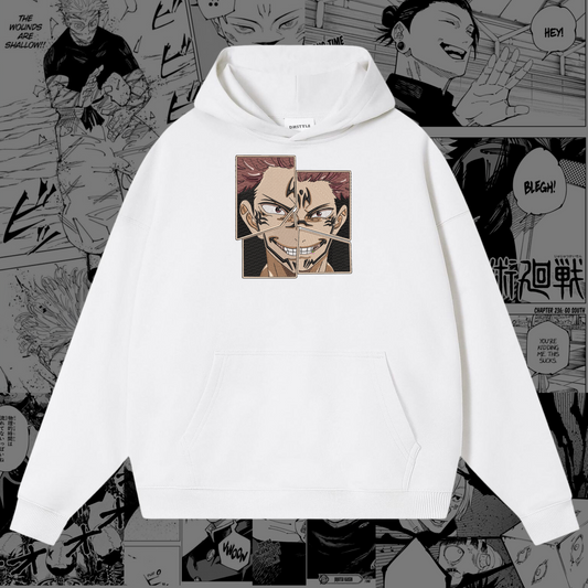 Sukuna Embroidered Hoodie | Jujutsu Kaisen