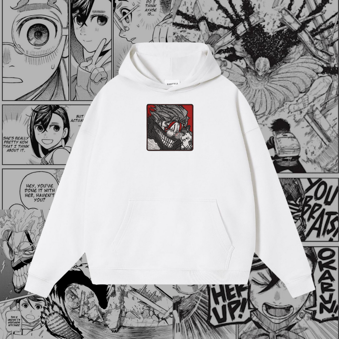 Okarun Embroidered Hoodie | Anime Inspired Cotton Hoodie