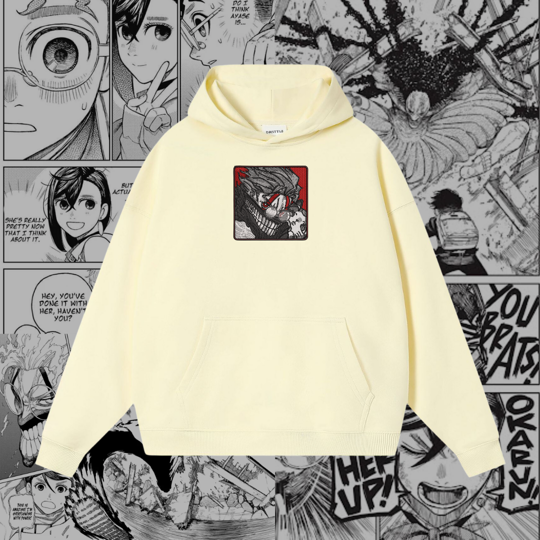 Okarun Embroidered Hoodie | Anime Inspired Cotton Hoodie