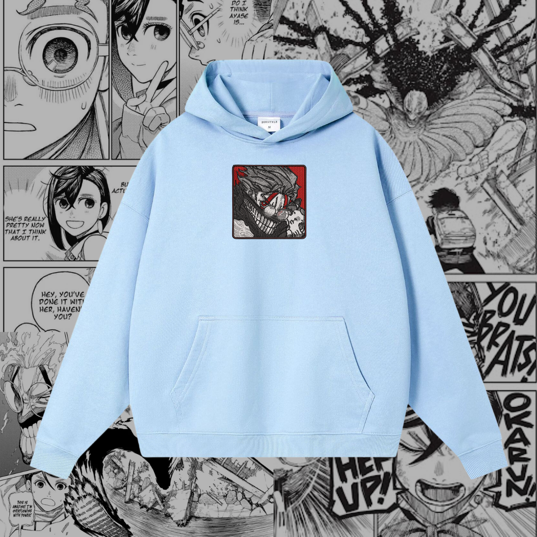 Okarun Embroidered Hoodie | Anime Inspired Cotton Hoodie