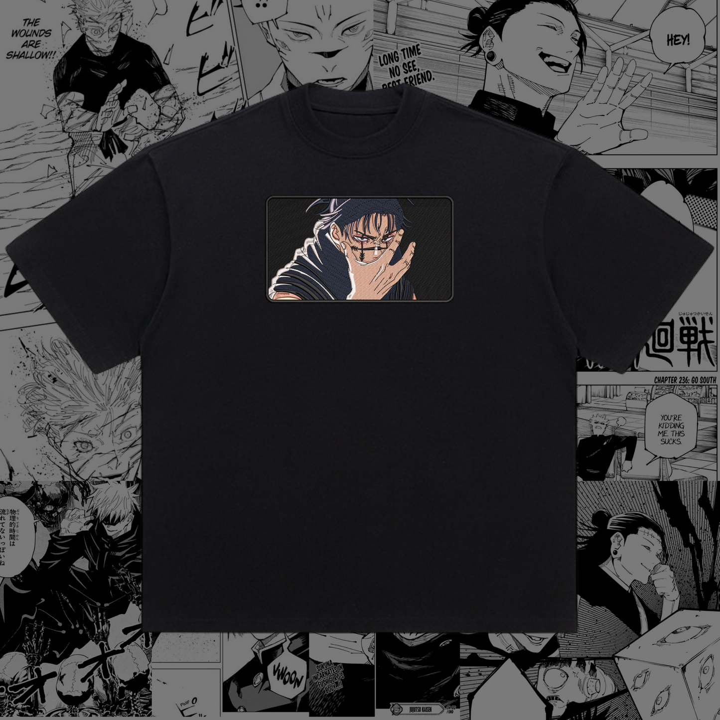 Choso Embroidered Oversize T-Shirt | Jujutsu Kaisen