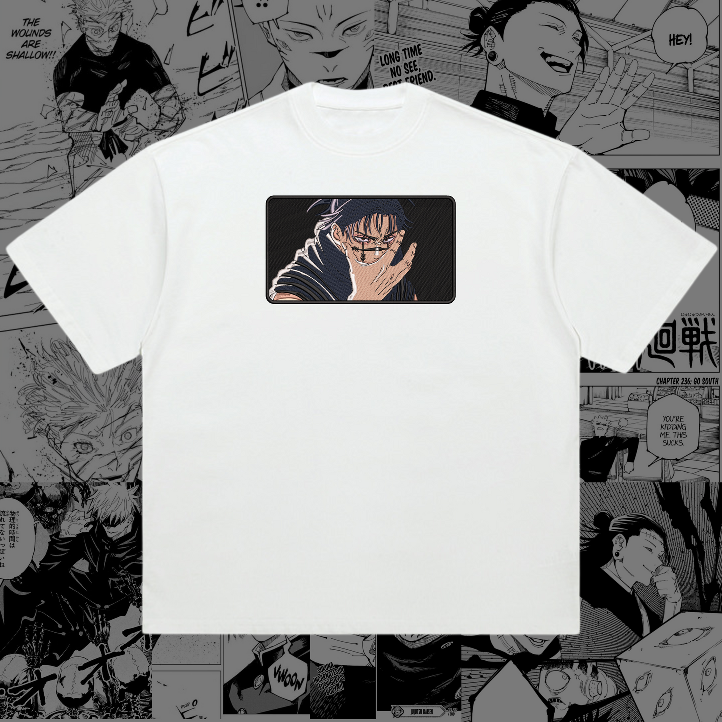 Choso Embroidered Oversize T-Shirt | Jujutsu Kaisen