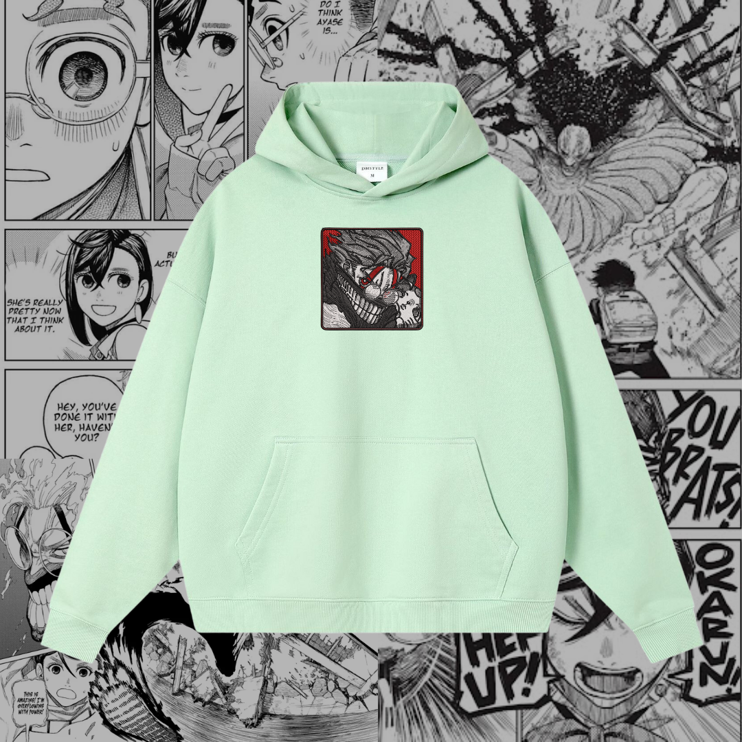 Okarun Embroidered Hoodie | Anime Inspired Cotton Hoodie