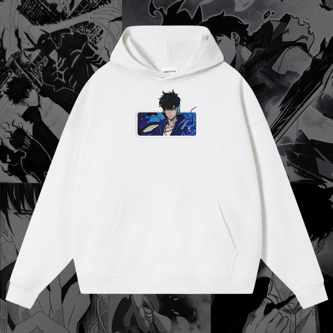 Sung Jinwoo Embroidered Hoodie | Solo Leveling Inspired