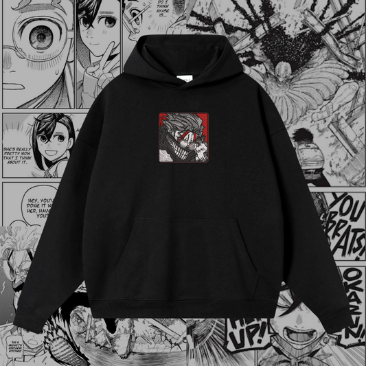 Okarun Embroidered Hoodie | Anime Inspired Cotton Hoodie
