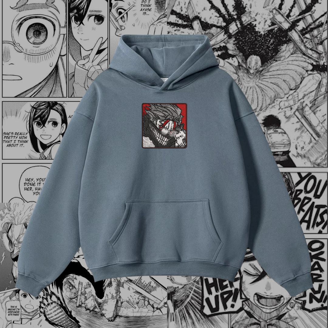 Okarun Embroidered Hoodie | Anime Inspired Cotton Hoodie