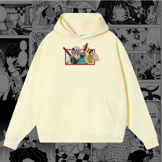 Tengen Uzui Embroidered Hoodie | Demon Slayer Inspired
