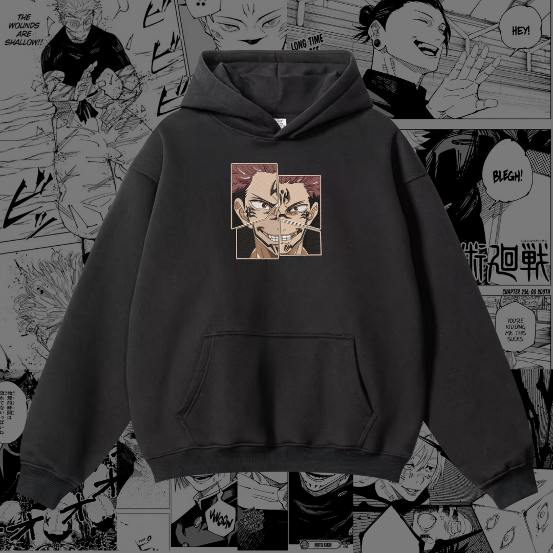 Sukuna Embroidered Hoodie | Jujutsu Kaisen