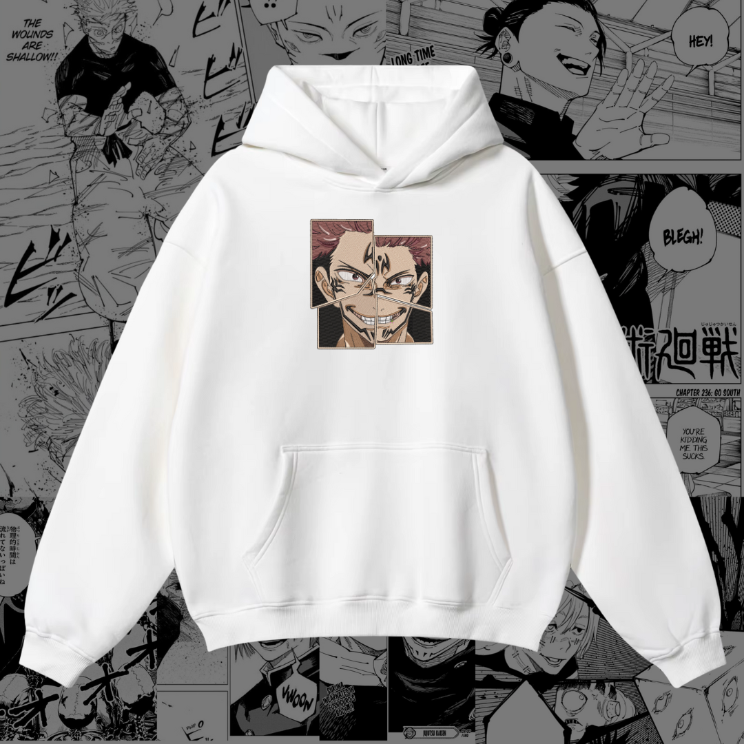 Sukuna Embroidered Hoodie | Jujutsu Kaisen