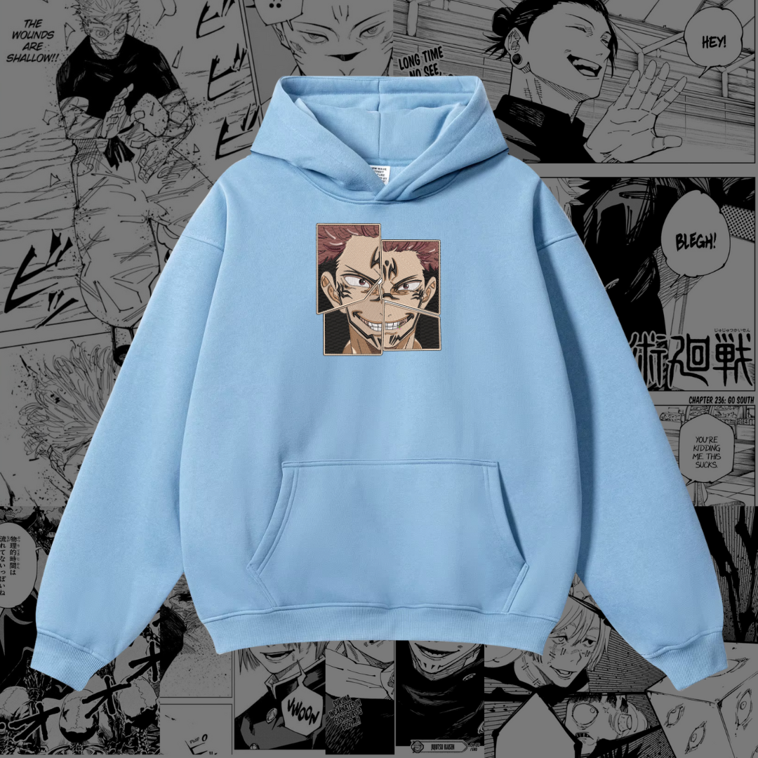 Sukuna Embroidered Hoodie | Jujutsu Kaisen