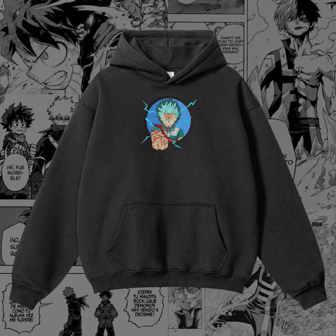 Izuku Midoriya Embroidered Hoodie | My Hero Academia Inspired