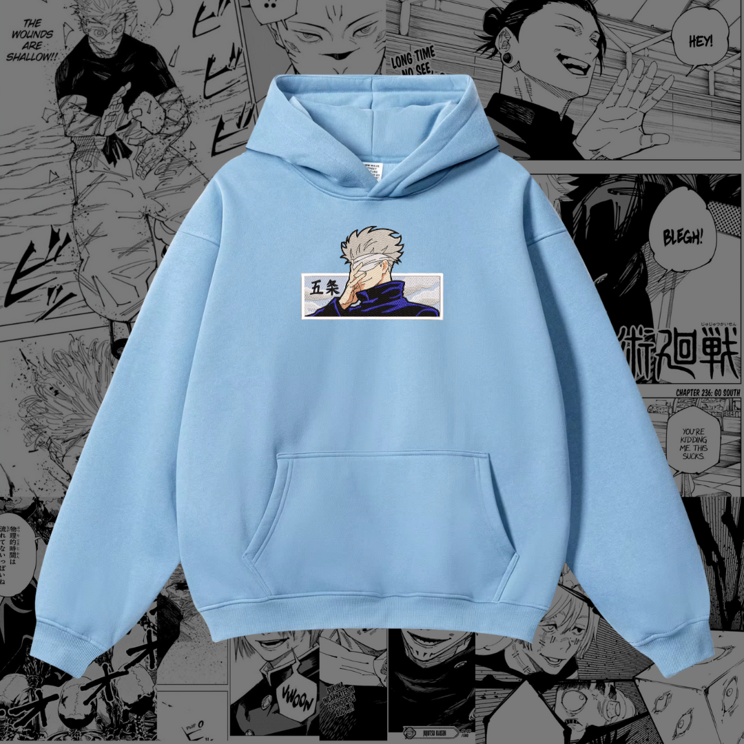 Gojo Satoru Embroidered Hoodie | Jujutsu Kaisen