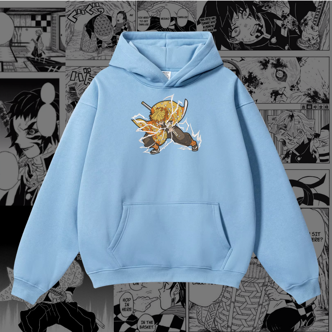 Zenitsu Embroidered Hoodie | Demon Slayer Inspired